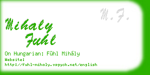 mihaly fuhl business card