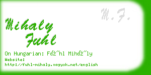 mihaly fuhl business card